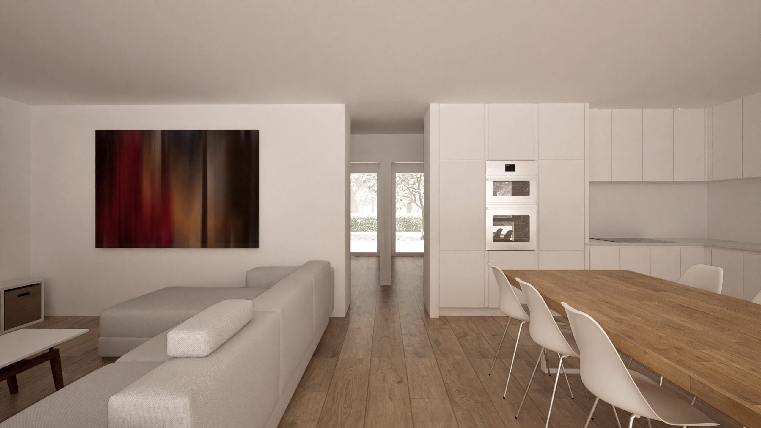interior casa modular 120 metros