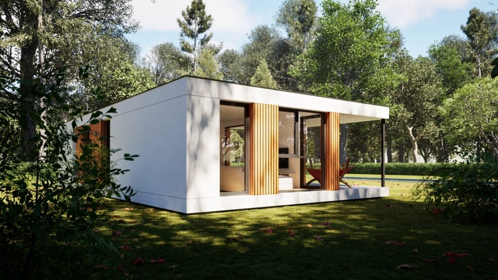 casa modular con terraza