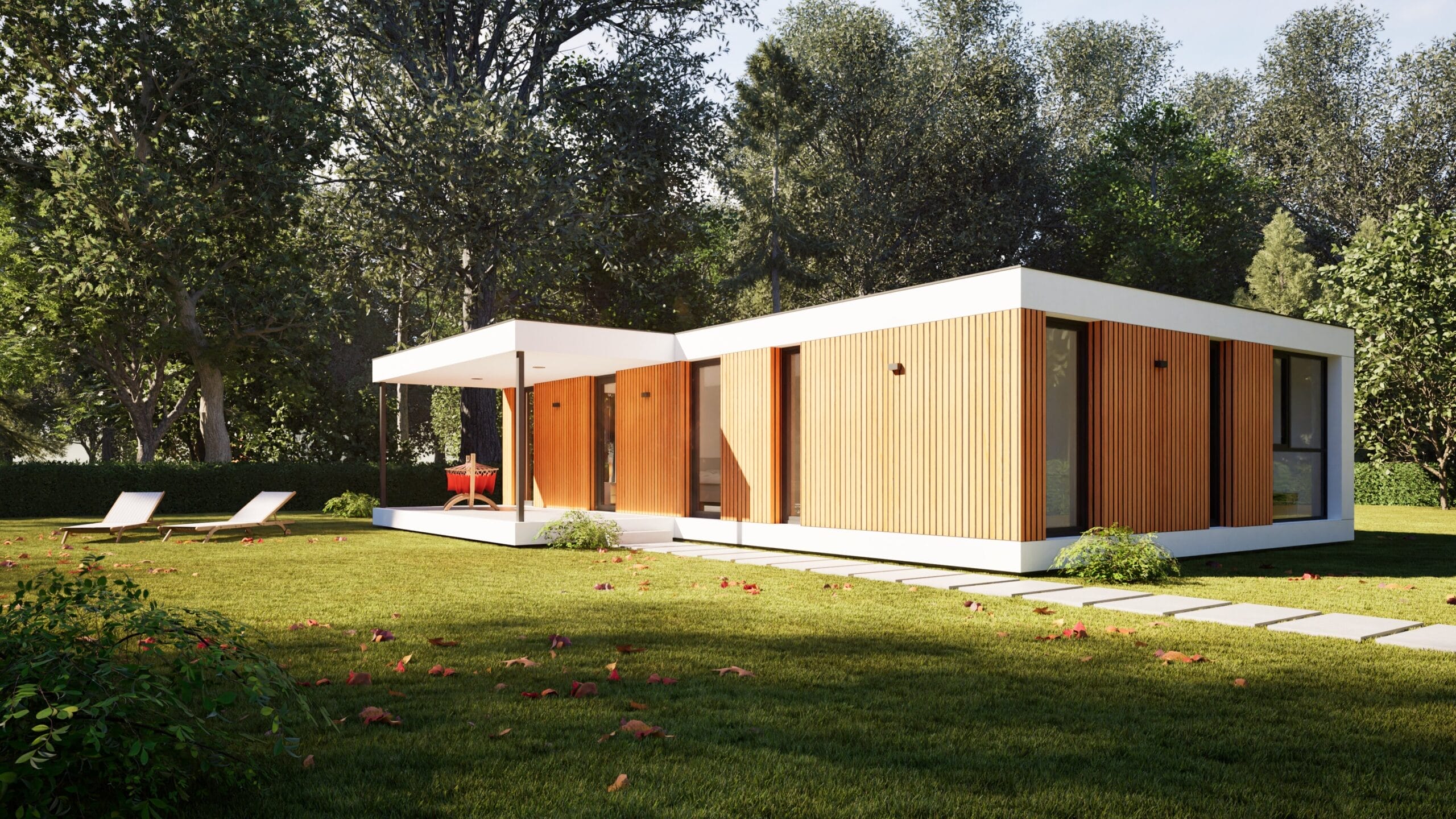 vivienda modular 90m² con terraza